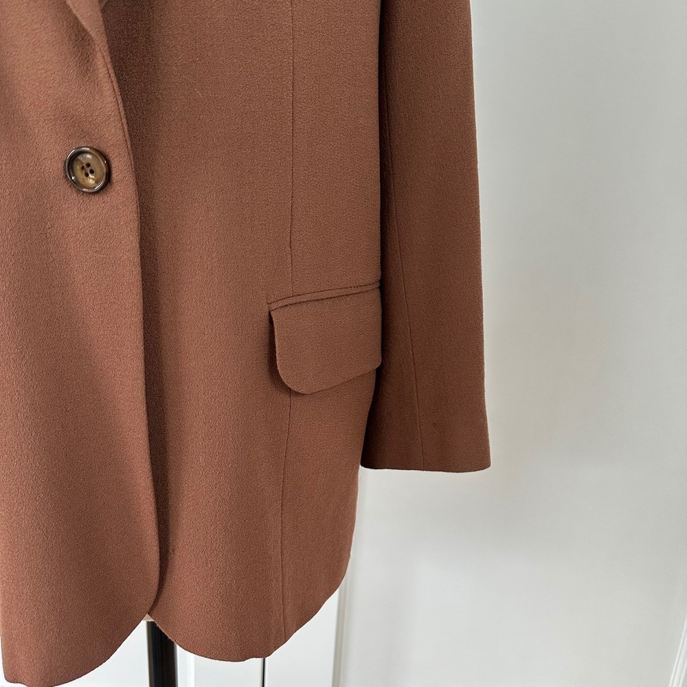 Tailored by Harlan Vintage Women's Brown‎ Blazer Rust 16 Large 90s - Picture 12 of 13